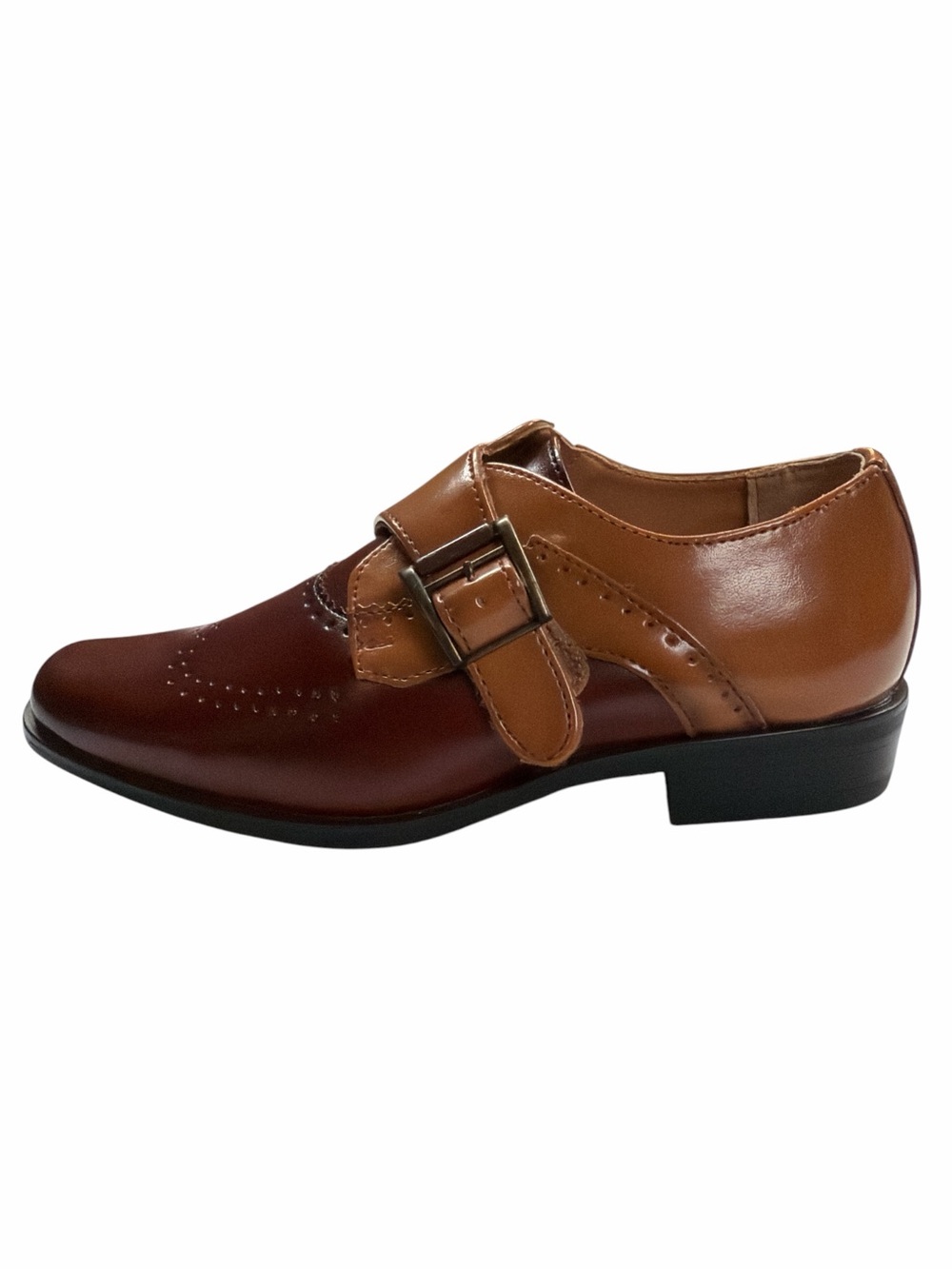 Stacy Adams Saxton Monk Strap Dress Shoes Two Toned Design Boys Size 1 NWOT